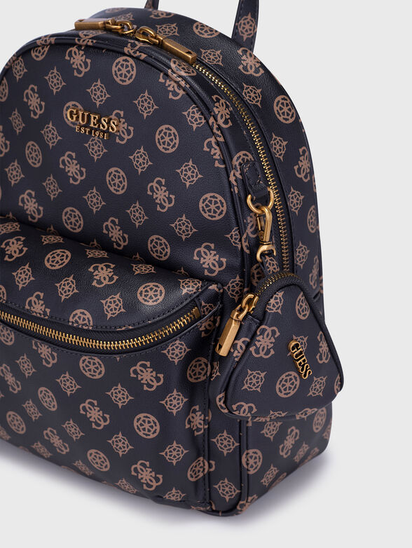 HOUSE PARTY black backpack with logo print - 3