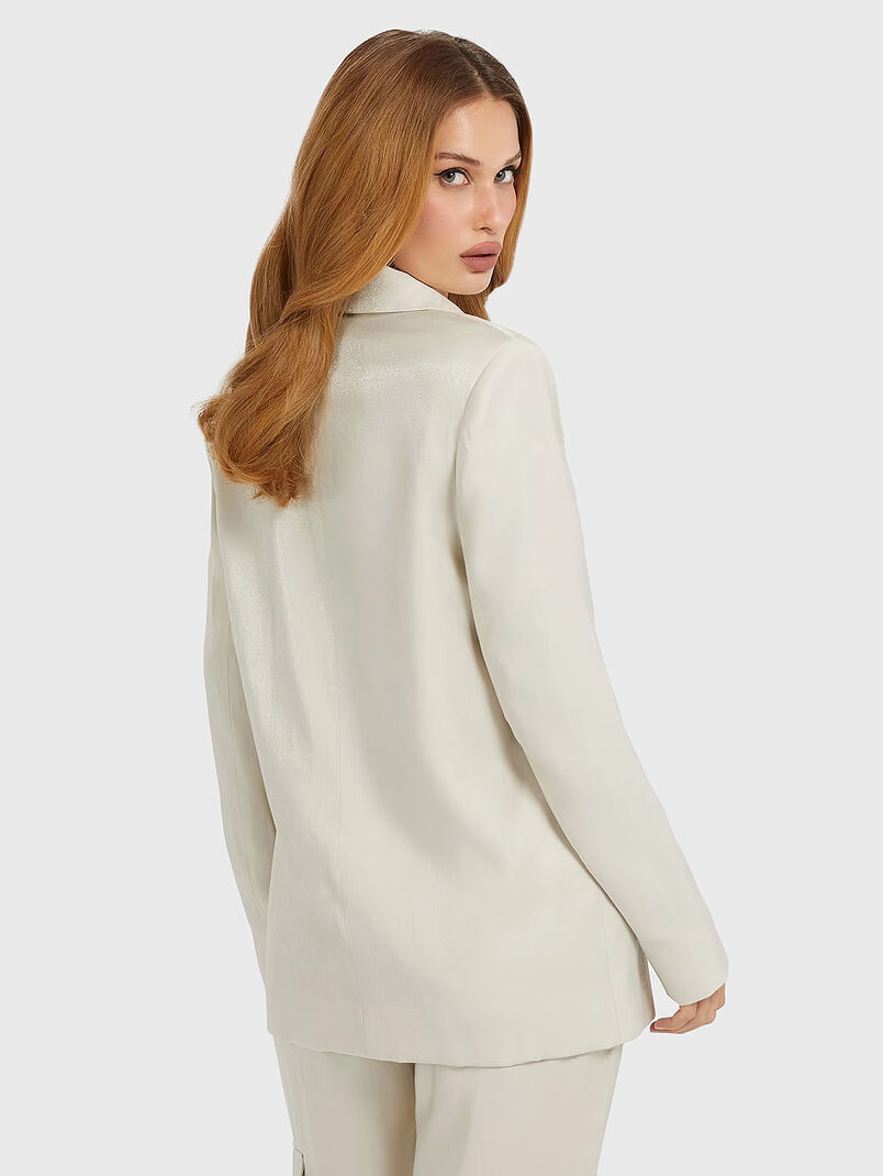 ADRIANA black satin blazer - 3