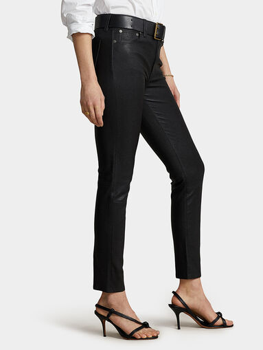 Black leather leggings - 3
