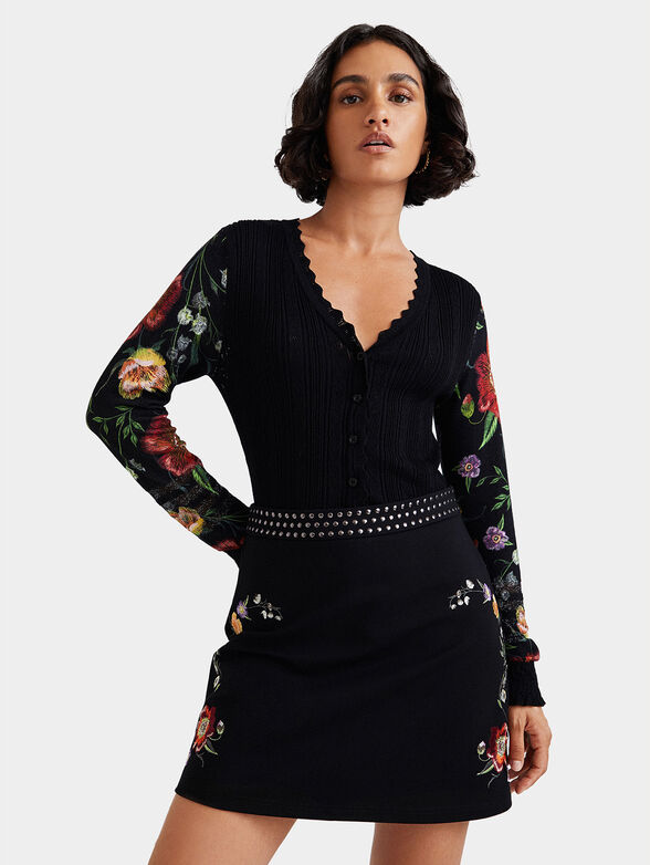 INAYA mini skirt with embroidery and metal details - 4