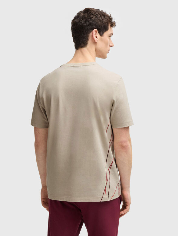 Cotton T-shirt with logo and print - 3