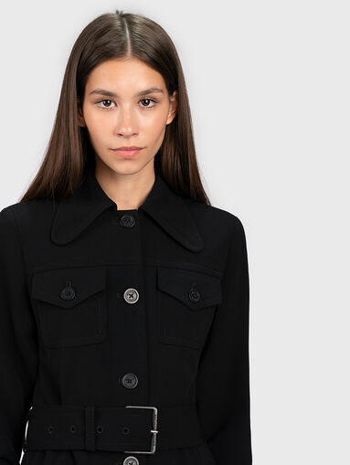 Black jacket with belt - 3