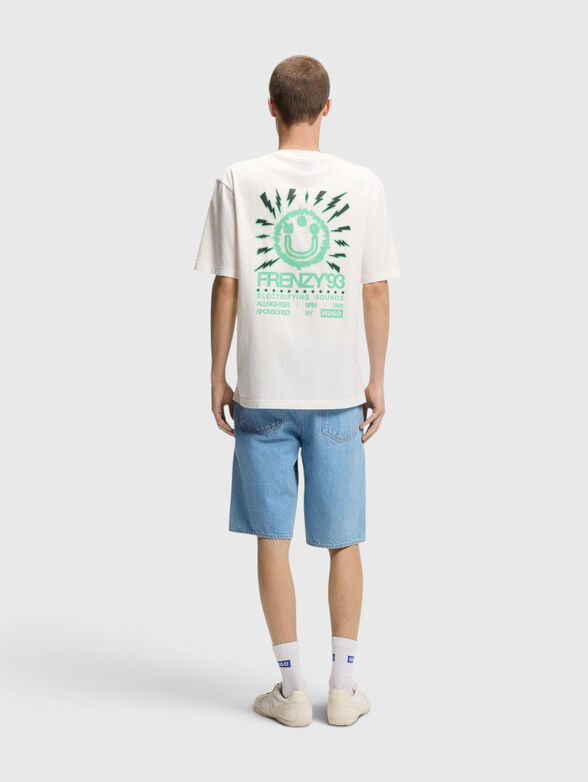 Cotton T-shirt with a statement back - 2