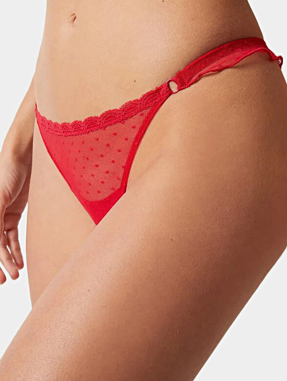 Low waist thong Softly Red - 1