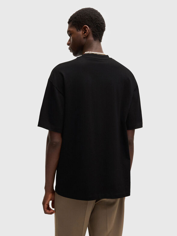 Round neck cotton T-shirt with print - 3