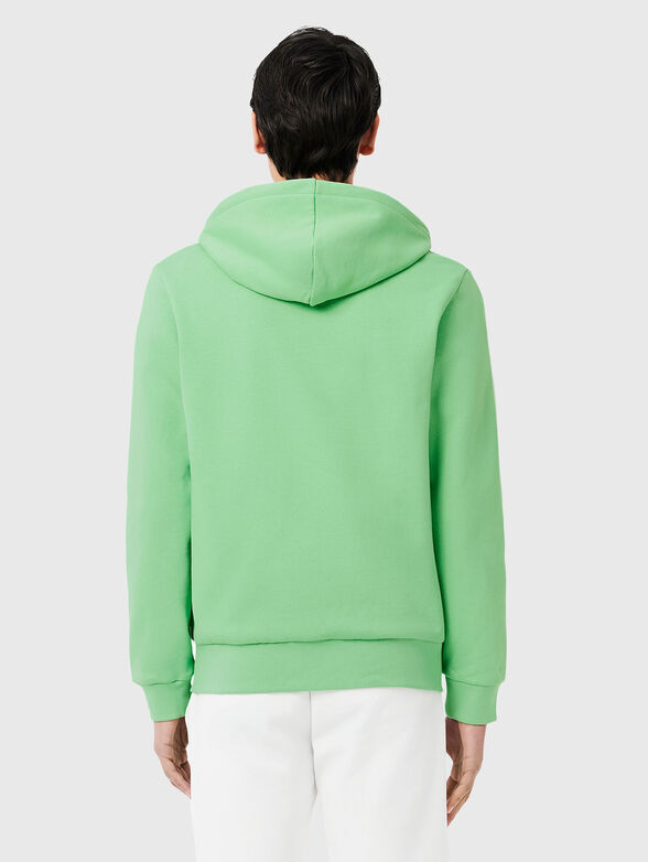 Cotton hooded sweatshirt in blue - 3