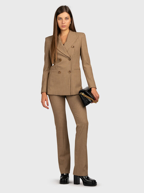 Striped blazer with double-breasted fastening - 2