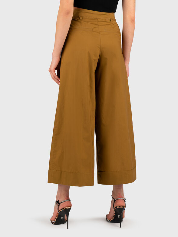 Cotton trousers with wide legs in black - 2