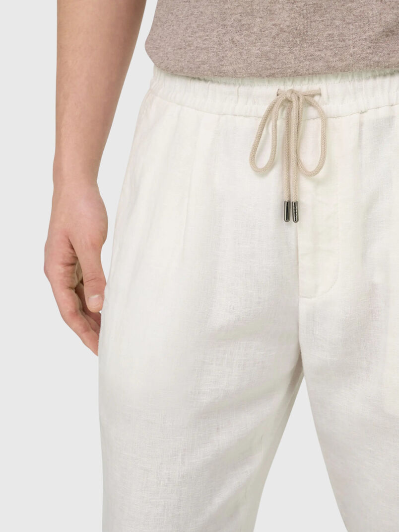 Linen pants with ties - 3