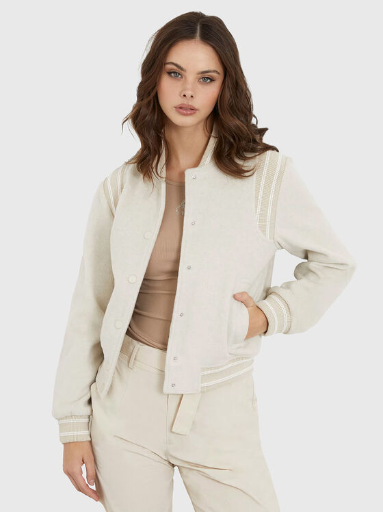 Logo embroidered bomber jacket  - 1