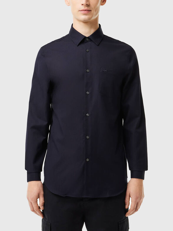 Black shirt in cotton  - 1