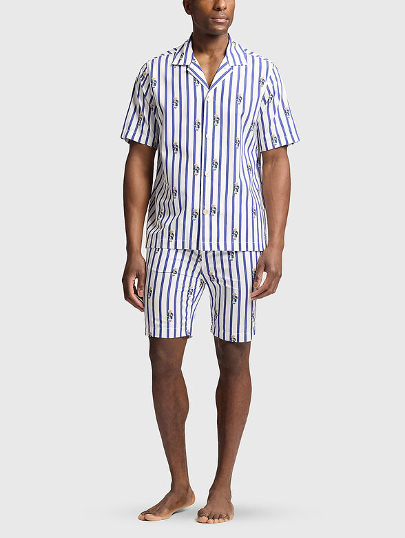 Polo Bear striped cotton pyjama set - 1