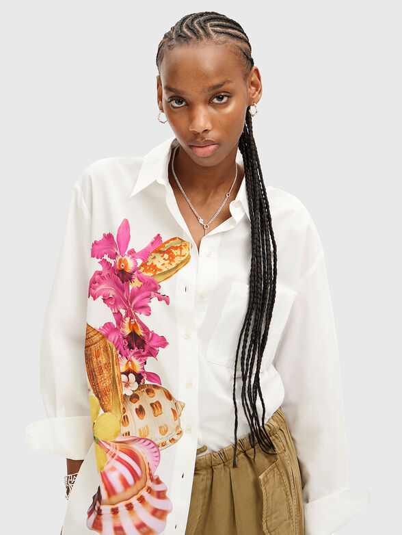 White shirt with contrasting print - 3