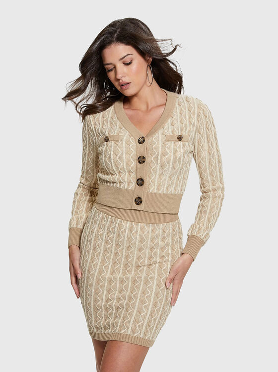 TIFFANY cropped cardigan in viscose blend - 1