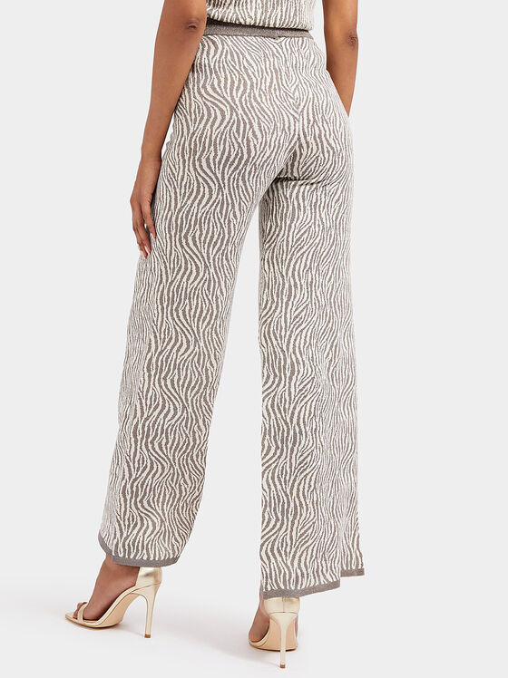 Плетен панталон LILIANE с широки крачоли - 2