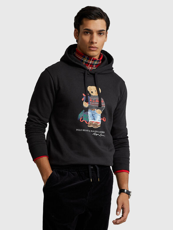 Black sweatshirt with Polo Bear print  - 1