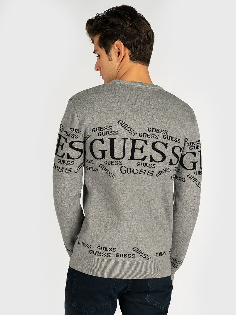 Black sweater with contrasting logo letterings - 3