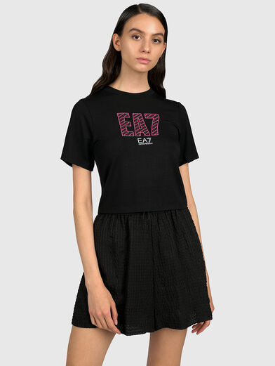 T-shirt with contrasting logo print - 1