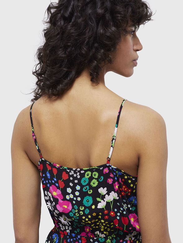 Dress with thin straps and floral print - 4