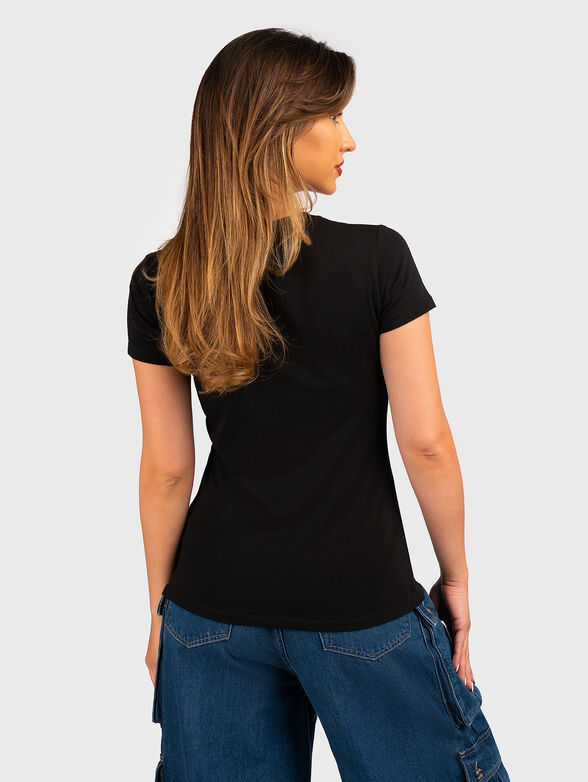 T-shirt with print and rhinestones - 3