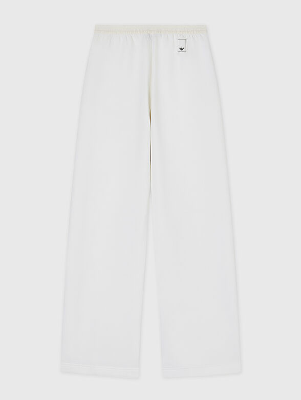 Cotton pants with contrasting logo - 2
