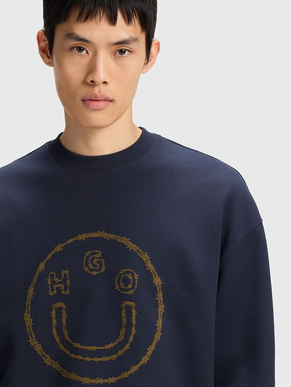 Cotton sweatshirt with logo print - 4