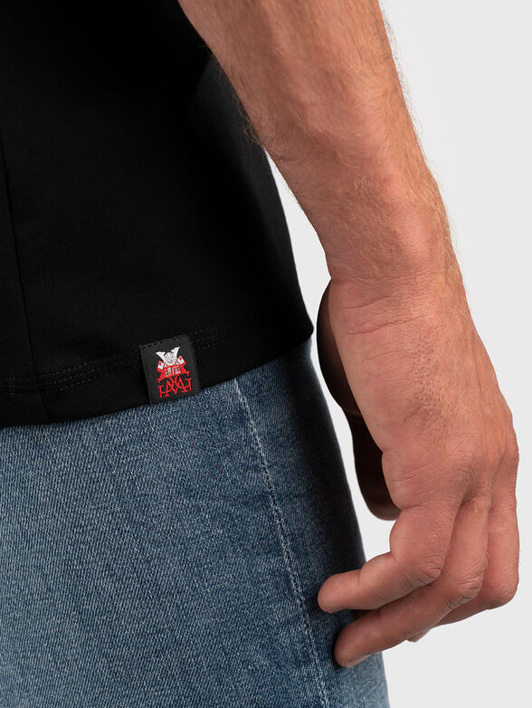 Black oversized cotton T-shirt - 5