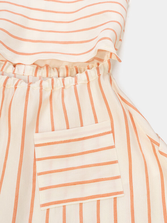 Sleeveless striped dress - 4