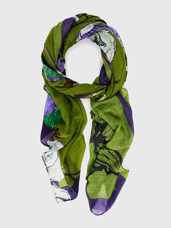 Scarf with floral motifs - 1
