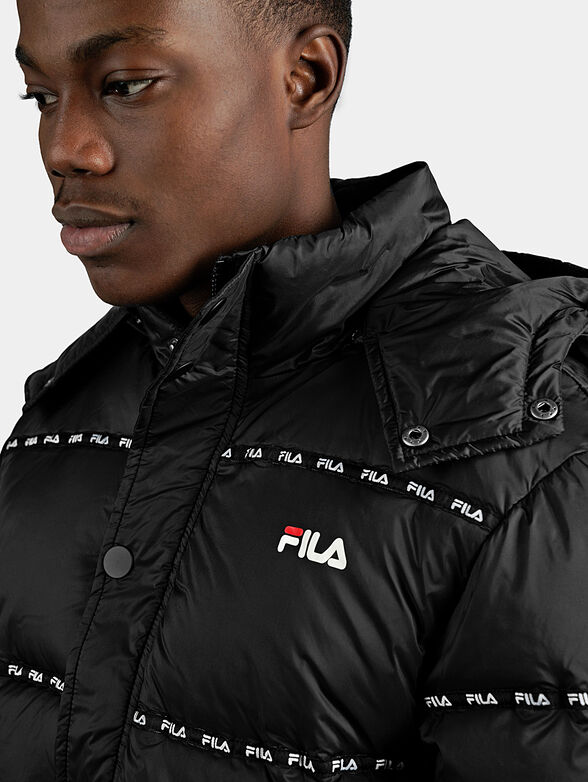 TATSUJI Black puffer jacket with logo detailing - 3