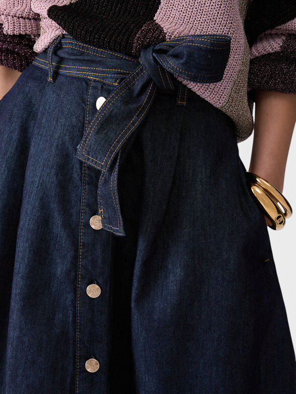 Denim midi skirt - 3