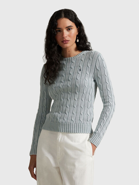 Cotton crewneck sweater - 1