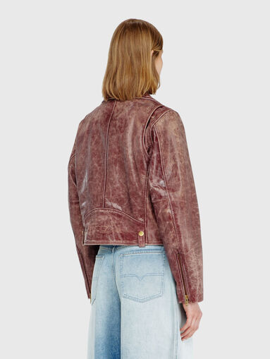 Brown leather jacket - 3