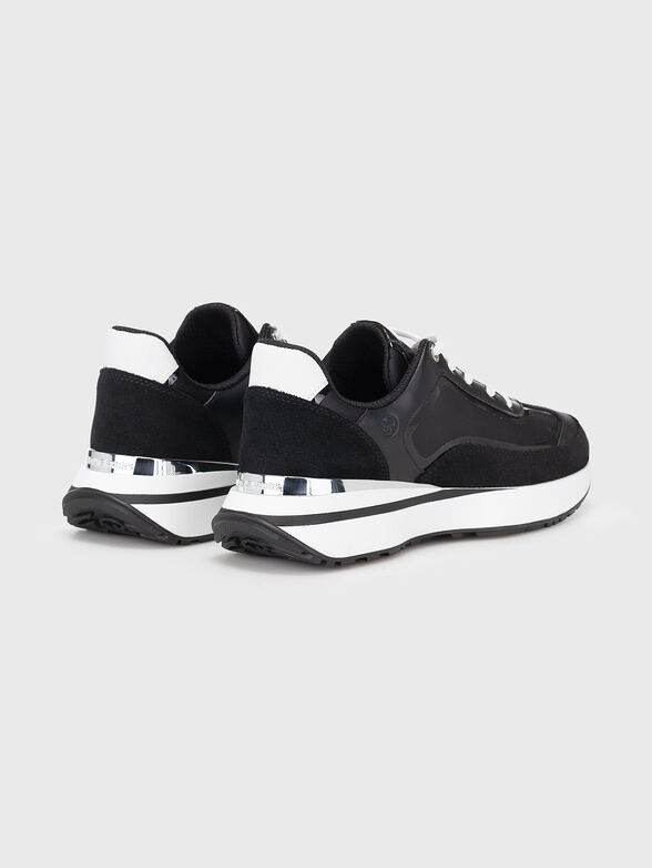 Black leather sneakers - 3