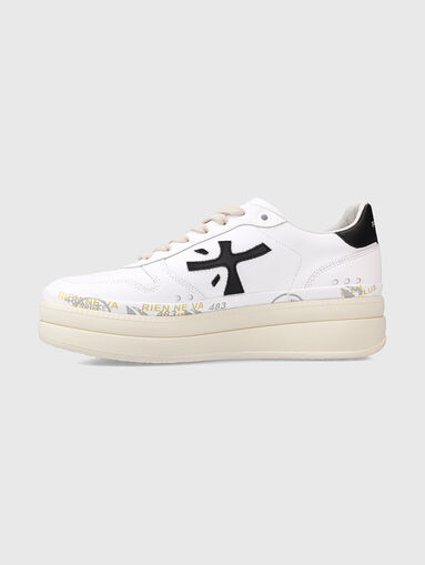 MICOL floral elements leather sneakers - 4