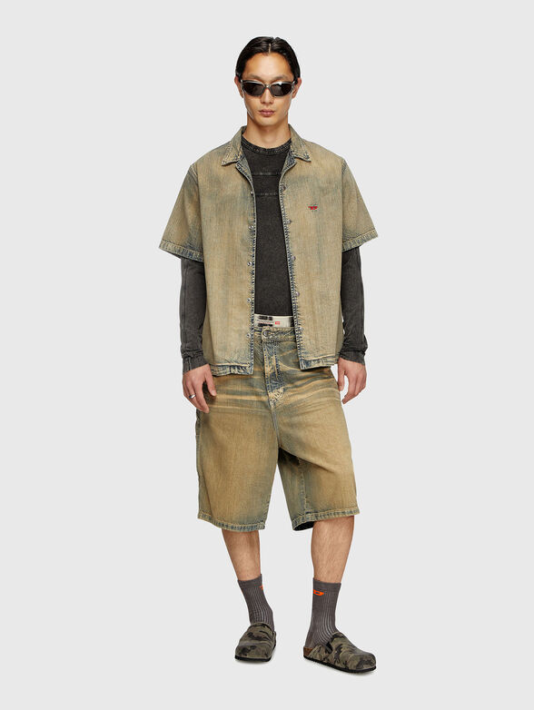 D-LIVERY short denim pants - 3