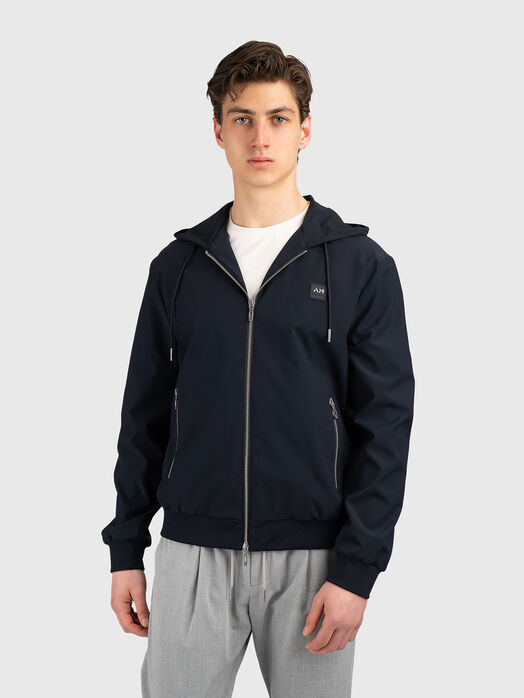 Hooded sweatshirt with a double zipper