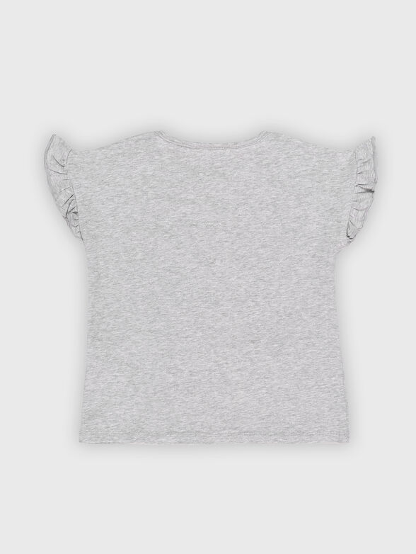 Grey T-shirt with contrasting print - 2