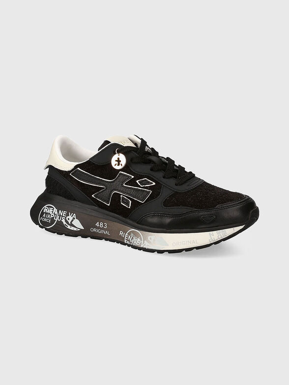 LAURYN suede and leather sports shoes with accent sole - 5