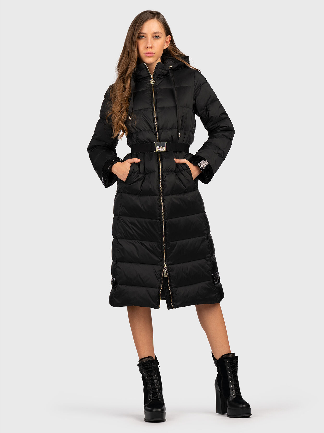Down jacket with quilted effect brand LIU JO Globalbrandsstore en
