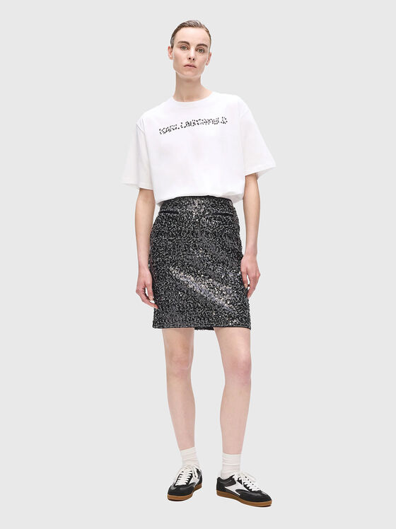 Sequin tweed skirt - 1
