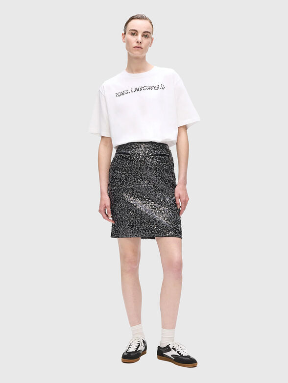 Sequin tweed skirt - 1