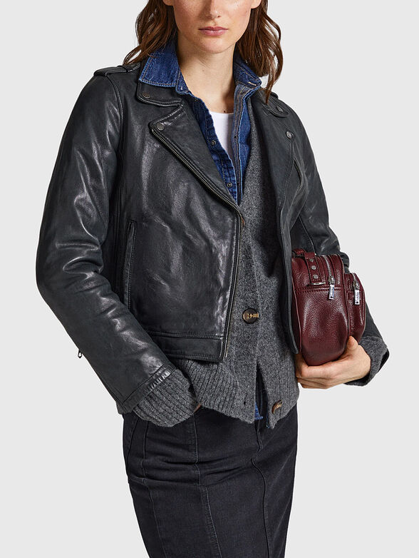 MOON real leather biker jacket - 1