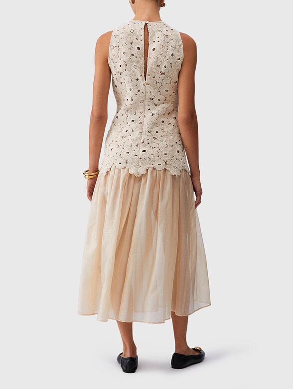 Long dress with macram&eacute; lace - 2