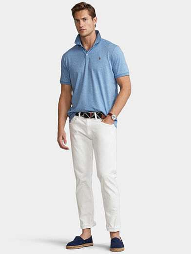 Cotton blue polo-shirt - 2