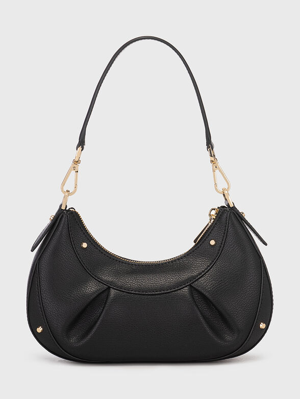 Black bag with eyelets and metal logo - 4