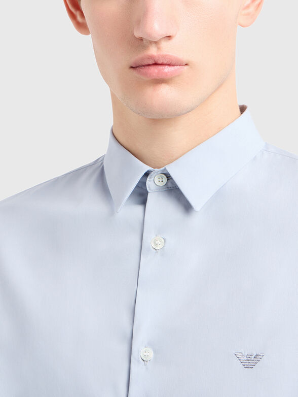 Black shirt with logo embroidery - 4