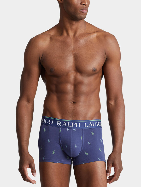 Trunks in blue color with logo print - 2