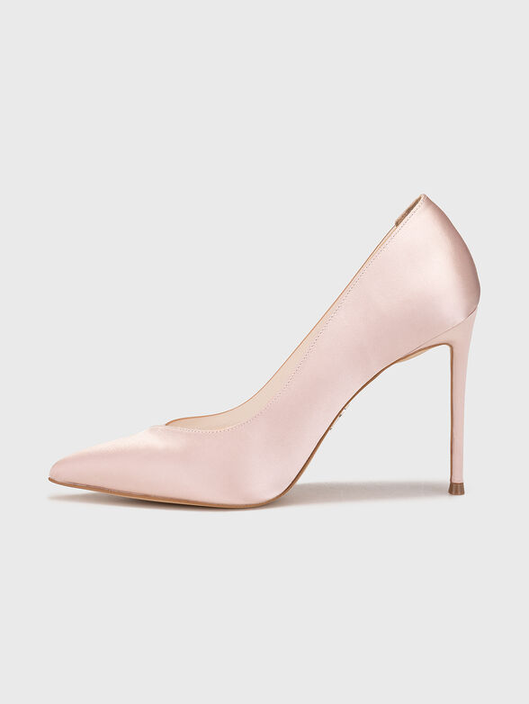 Black high-heeled shoes with sheer detail - 4