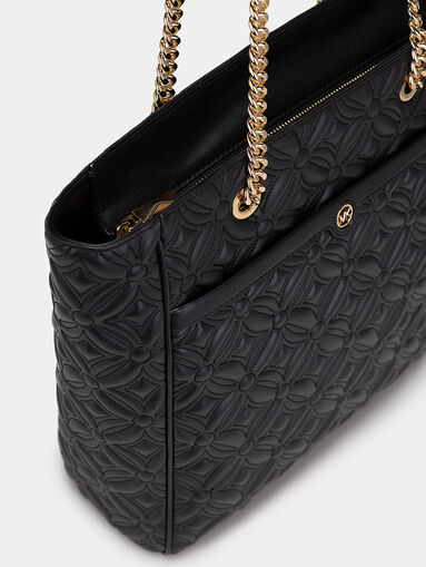 Quilted black tote bag - 5